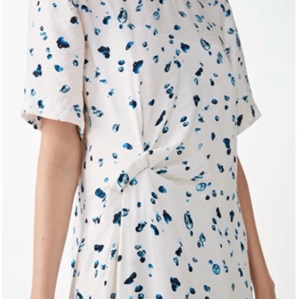 [COS] Patterned Knot-Front Dress
